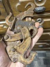 Vintage Barbed Wire Fence Stretcher Clamp Durbin Durco, + other Farm Tool