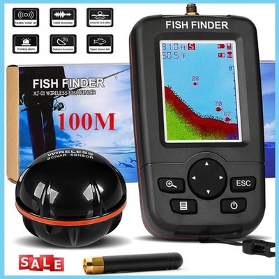 Clever Funk Fischfinder Sonar Detektor mit Dot-Matrix Echolot Fishfinder 100M DE