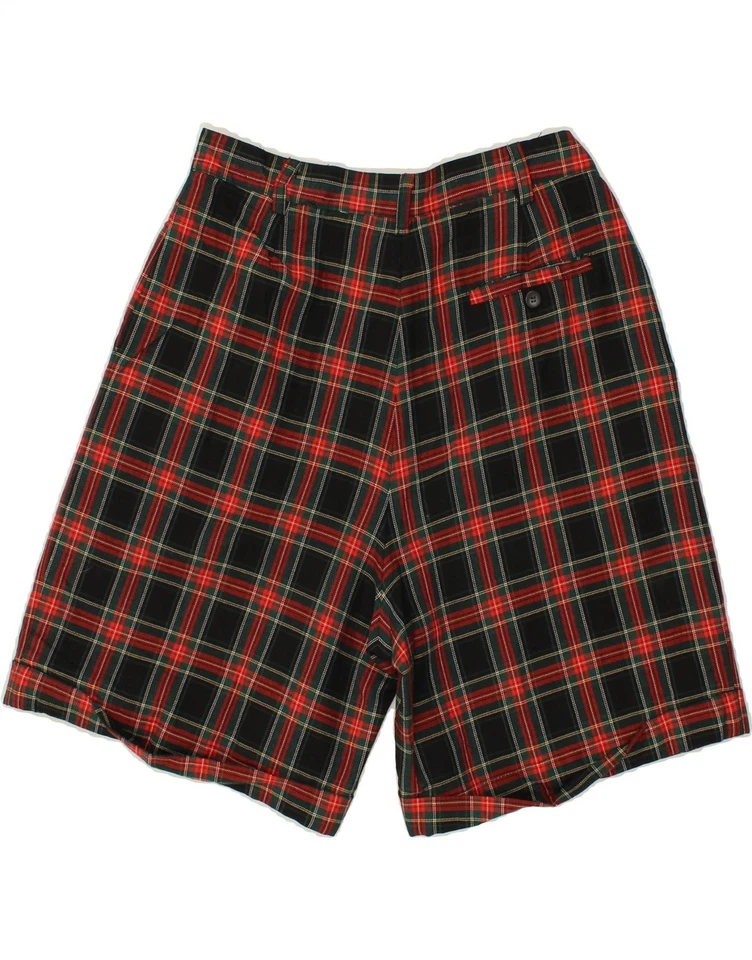 Pantalones Cortos Chinos IZOD Mujer US 12 Grandes W30 Rojo Cuadros Rayón BU09 Foto 2 de 3