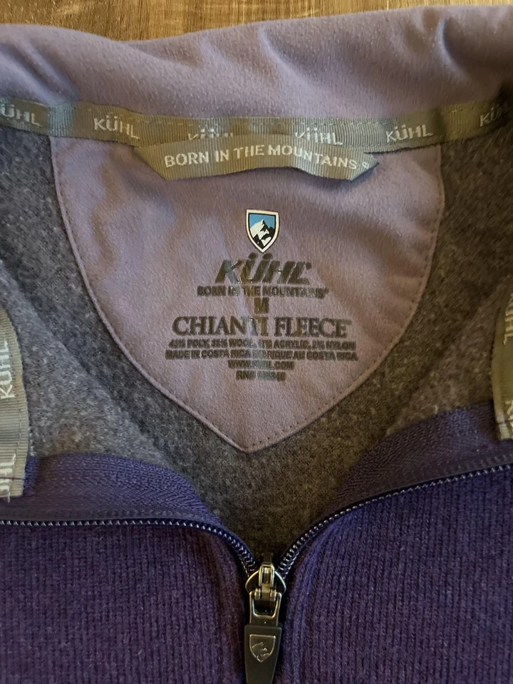 Chaqueta polar Kuhl Chianti para mujer mediana púrpura cremallera completa exterior senderismo cálida Foto 2 de 4