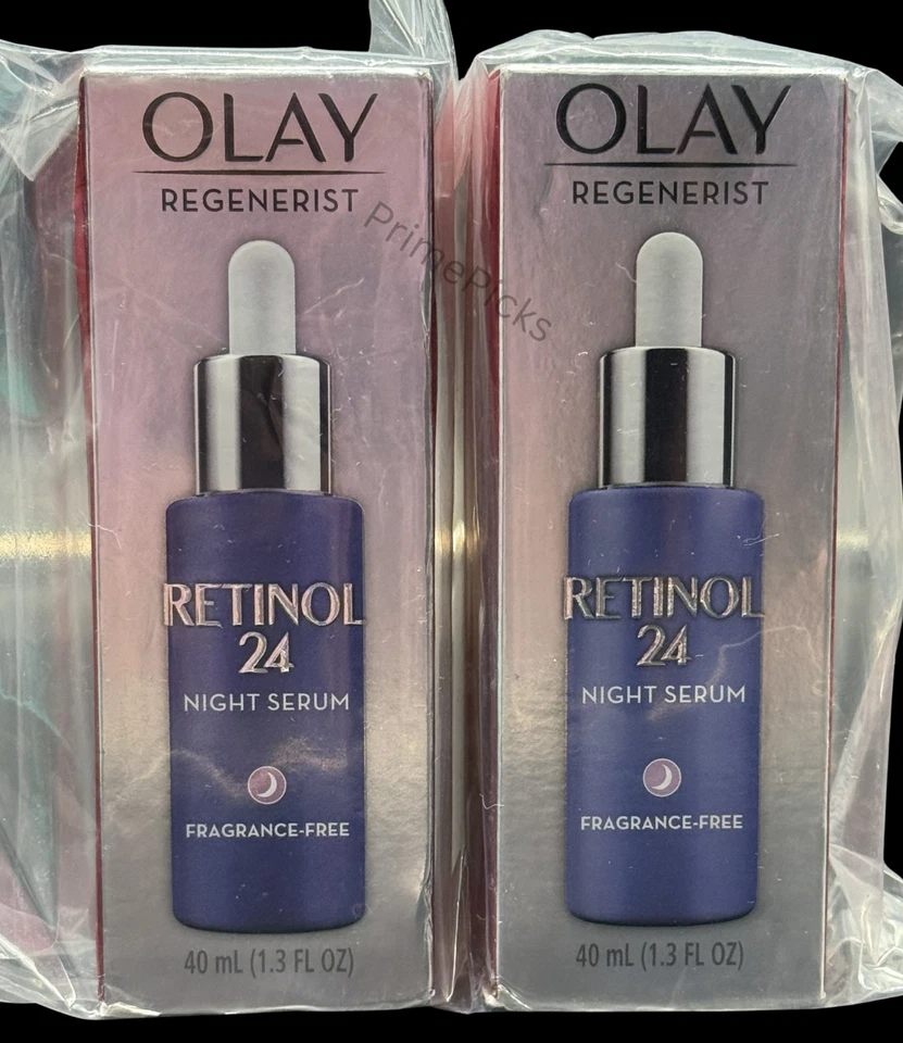 💜 Lote de 2 sueros Olay Regenerist Retinol 24 noches 1,3 oz cada uno SIN FRAGANCIA ✨ Foto 4 de 4