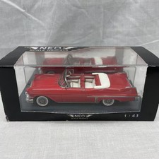 NEO 1/43 Cadillac Series 62 Convertible 1957 Red Scale Model Car Used