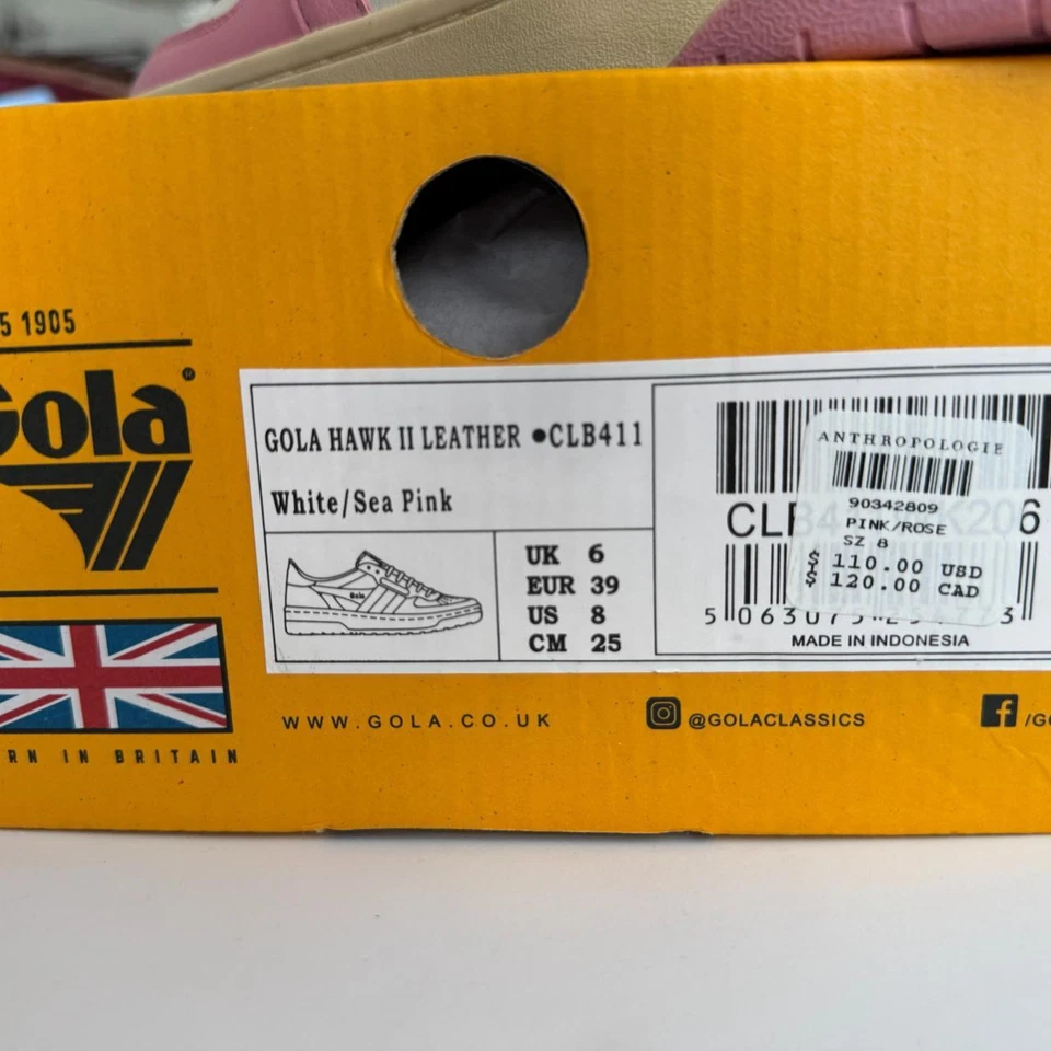 Gola Hawk II Feminino Tamanho 8 Novo Na Caixa  - Imagem 3 de 4