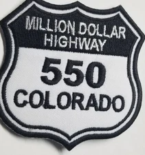Million Dollar Highway 550 Colorado Embroidered Patch approx 3X3"