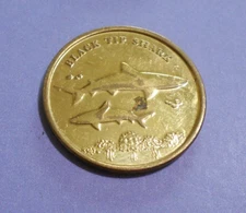 Austin Aquarium collectors token Texas USA coin Black Tip Shark medallion