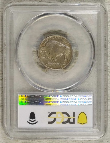1913-S Type One Buffalo Nickel, PCGS/CAC MS-63, Original BU Coin, Lower CAC Pop - Picture 4 of 5