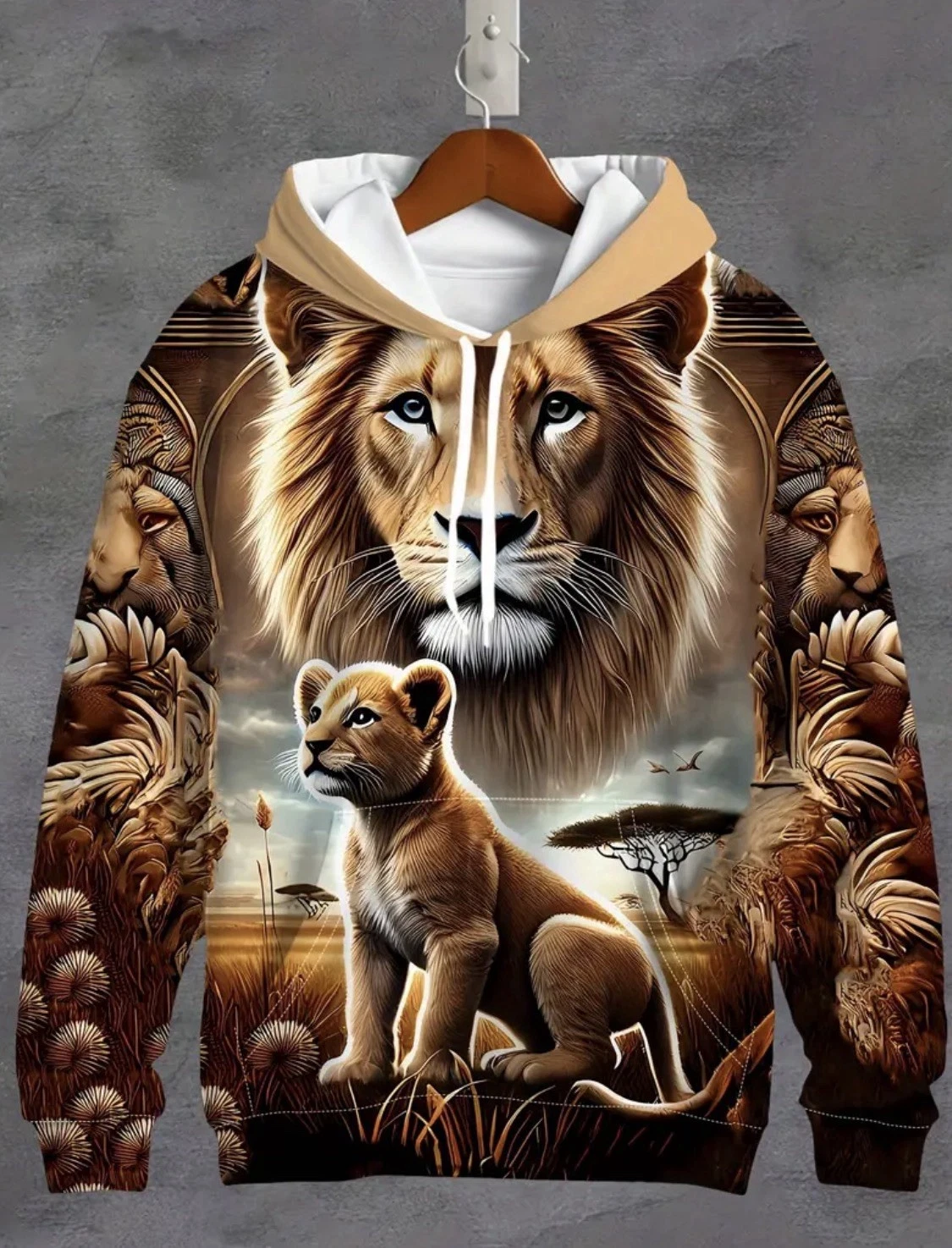 Men's Colorful Sweatshirts Hoodie long sleeve oversized BIG size 3XL
