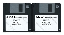 Akai S5000 / S6000 Set of Two Floppy Disks FIGHT V61101