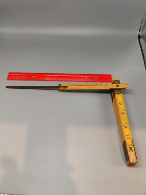 Vintage Accordion Folding Ruler X46 Lufkin Red End Extension Rule Made ...