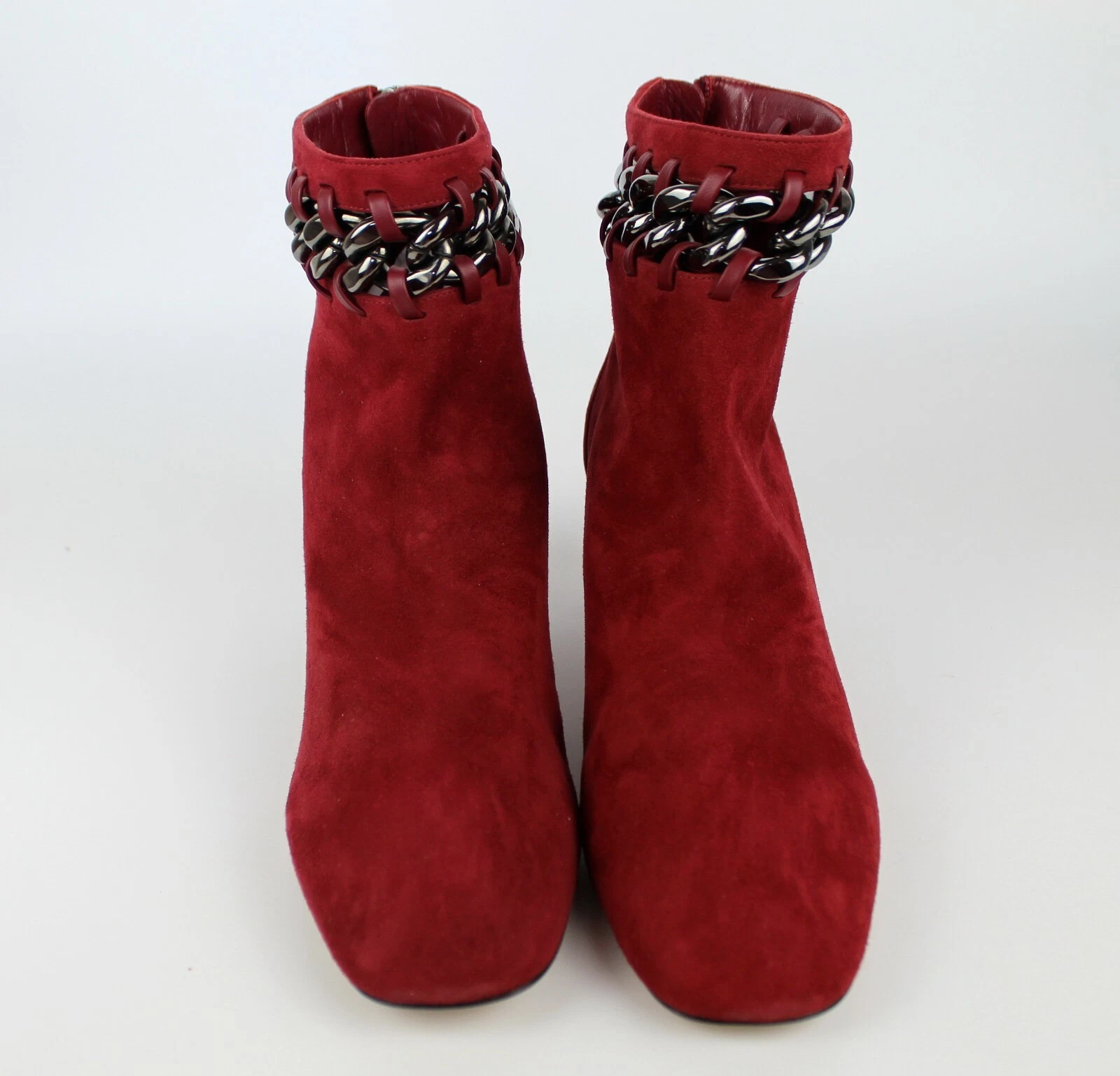 Stivaletti stivaletti Valentino Garavani in camoscio con tacco rosso nuovi 37 euro