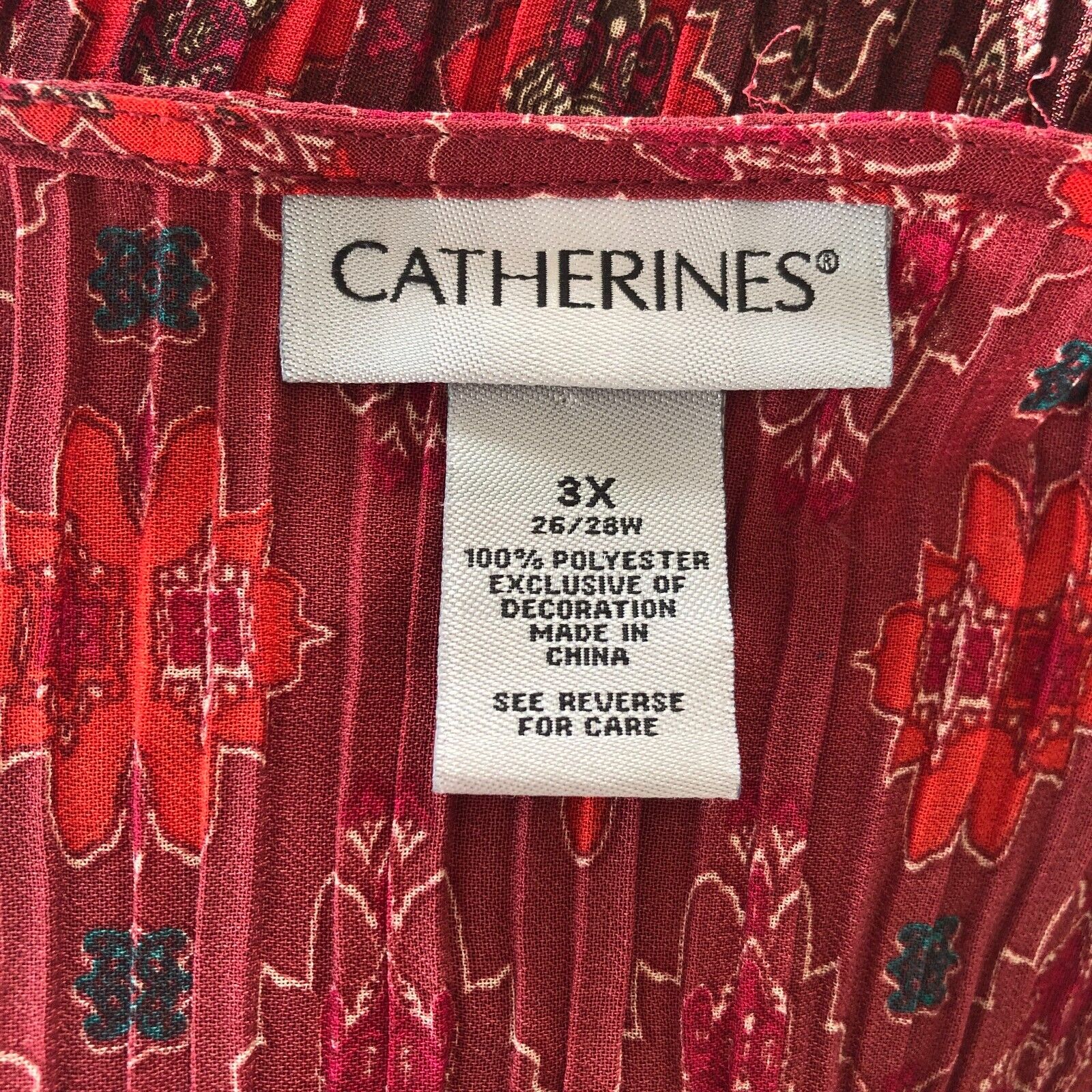 Catherines Women's Tunic Blouse Plus 3X Geometric… - image 4