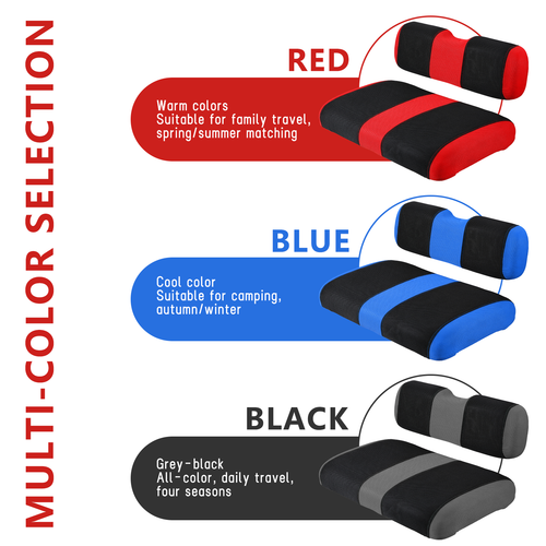 Golf Cart Seat Cover Set for EZGO TXT,Mesh Golf Cart Front Seat Covers Red Black - Picture 6 of 27