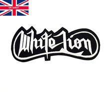 Iron On WHITE LION Patch Embroidered Metal Band Logo Badge Music Rock Patches UK