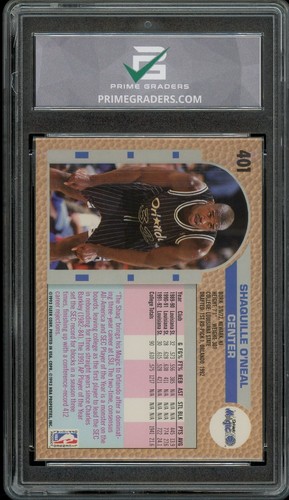 1992 Fleer Shaquille O'neal #401 GRADED 10 GEM MINT Rookie Card Lakers RC - Picture 2 of 2