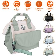 Mummy Diaper Bag Maternity Baby Nappy Backpack with 7 Pockets Large Capacity