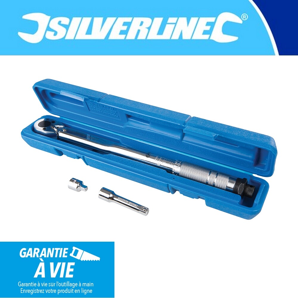 Clé dynamométrique 3/8" 8-105 Nm outillage mécanique 380mm durable et garantie à vie