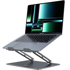 Foldable Laptop Stand for Desk, Adjustable Height Ergonomic Computer Stand, A...