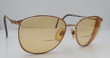 Vintage Laura Ashley Chestnut Brown Gold Oval Metal Sunglasses Japan FRAMES ONLY