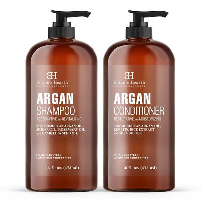Juego De Champãº Y Acondicionador Con Aceite De Argã¡n - 16 Fl Oz Cada Uno