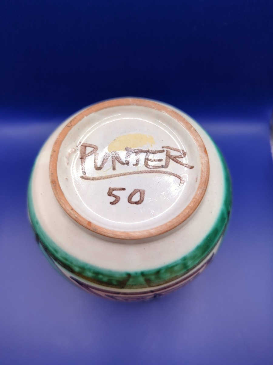 貴重⭐︎スペイン製⭐︎DOMINGO PUNTER Vintage Domingo Punter vase signed pottery Spain With Crest And