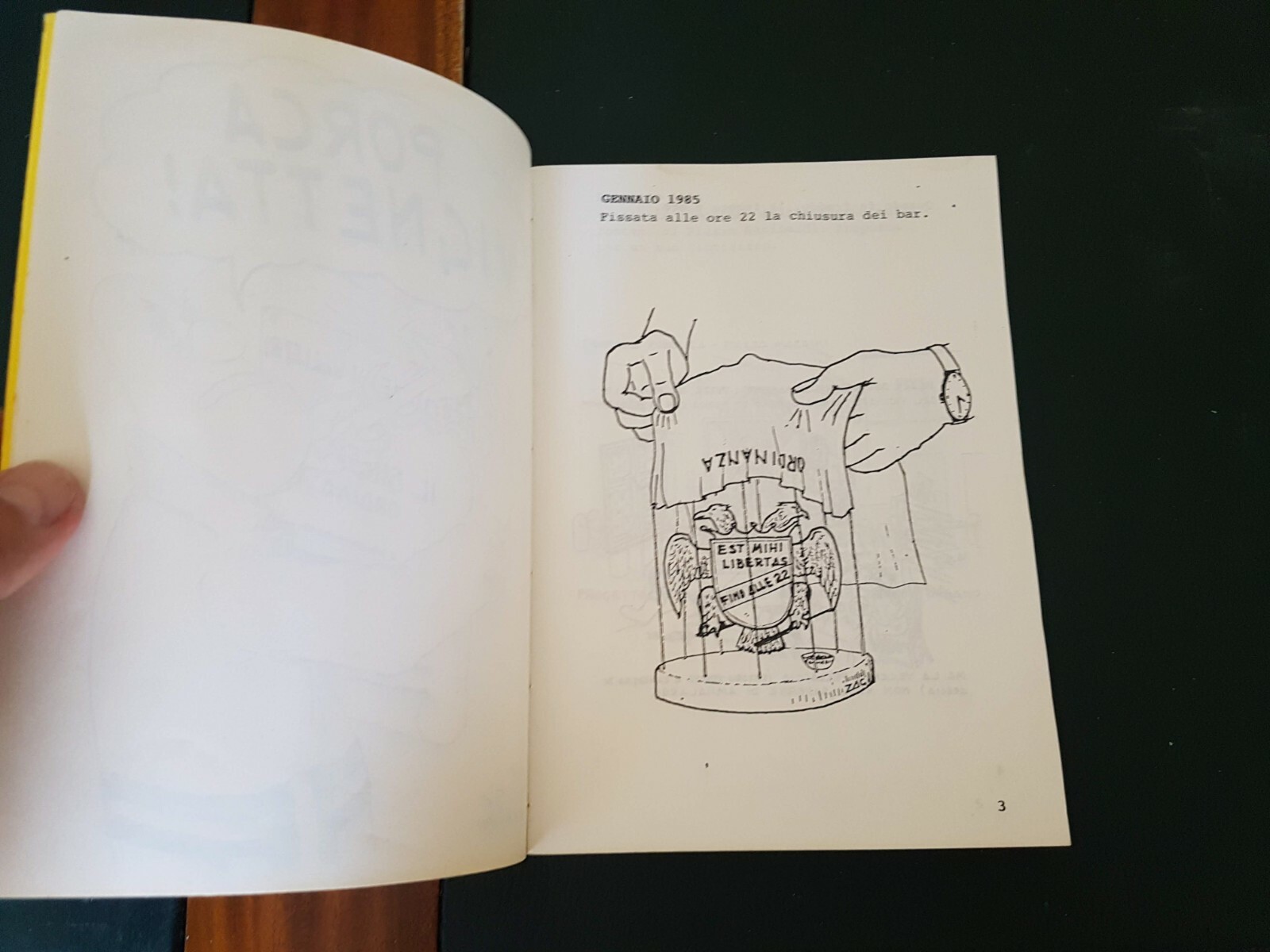 ZAC ** PORCA VIGNETTA! 1985 - 1987 ** tre anni di Storia Velletrana in vignette