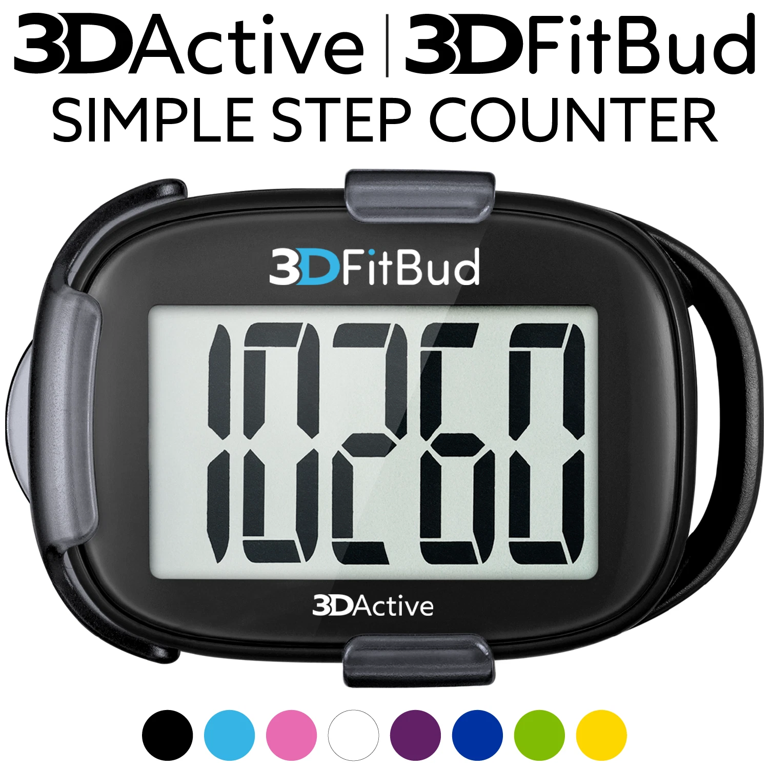3DFitBud Simple Step Counter Walking 3D Pedometer with Clip and Lanyard A420S
Opens in a new window