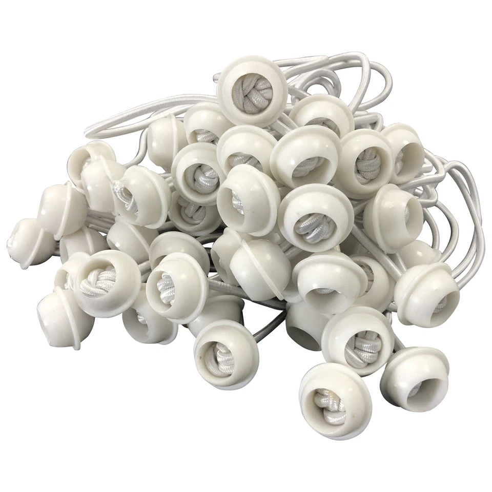 DEGAMO Spanngummi mit Kugel Spannschlaufen Expanderschlinge für Zeltplanen, 200 Stück