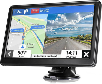 2025 Newest Car GPS Navigator 7-Inch Touch Screen Real Voice Prompts Turn Direct