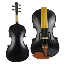 Black 5 strings 4/4 electric violin,Wonderful Sound w/case bow