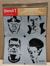 UNIVERSAL MONSTERS 4PACK OF MONSTER STENCILS BRAND NEW
