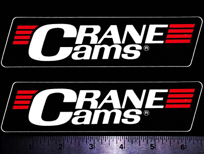 CRANE  CAMS - Set of 2 Original Vintage 70's 80 s Racing Decals/Stickers - 6.50''