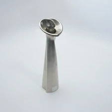 MODERN DESIGN FTD BUD HEART VASE 9" METAL FLORAL EMBOSSED COLLECTIBLE PATTERN