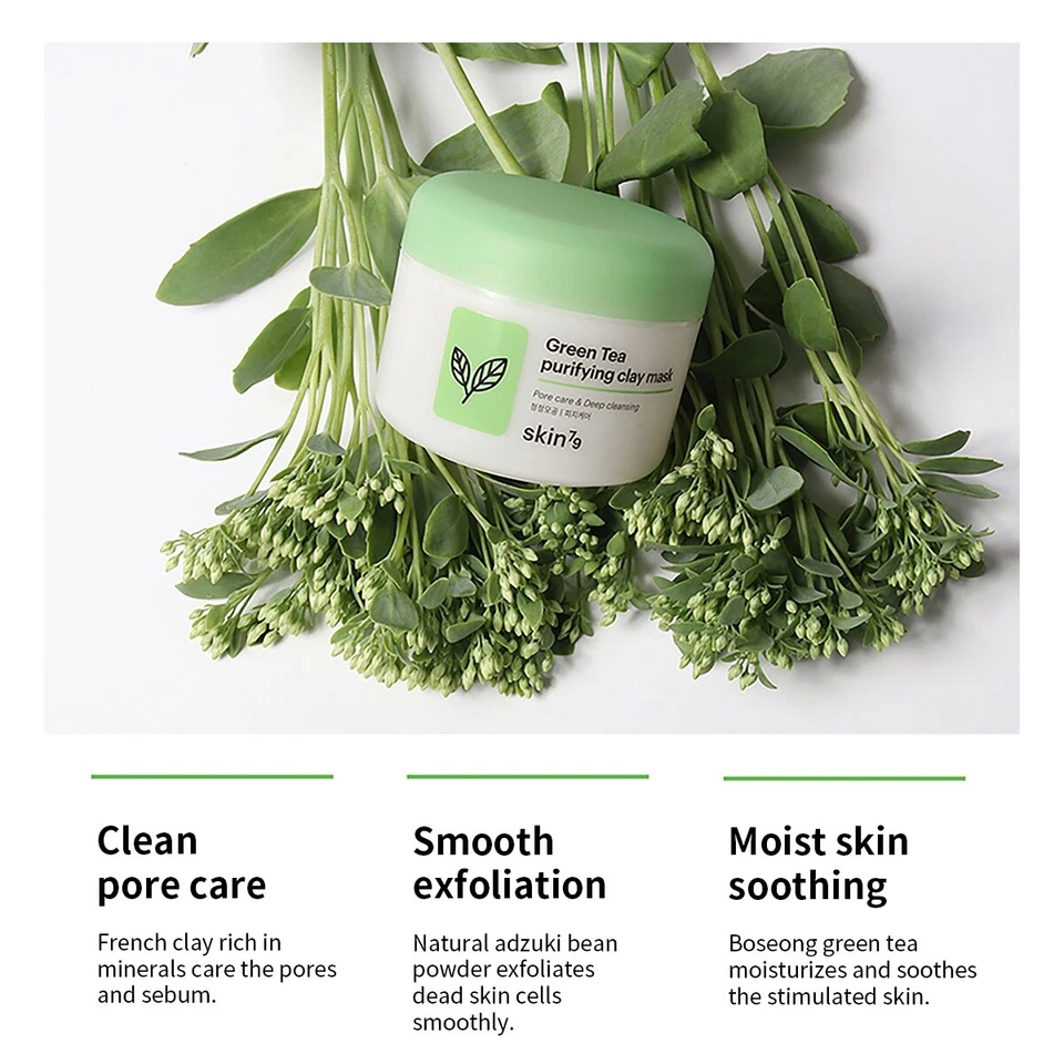 [skin79] Mascarilla de arcilla purificante de té verde 100 ml/3,38 fl. oz Mascarilla exfoliante Foto 2 de 4