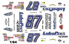  87 Joe Nemechek Lube Pros 1/24th Scale Peel N Stick Tear Proof Vinyl DECAL
