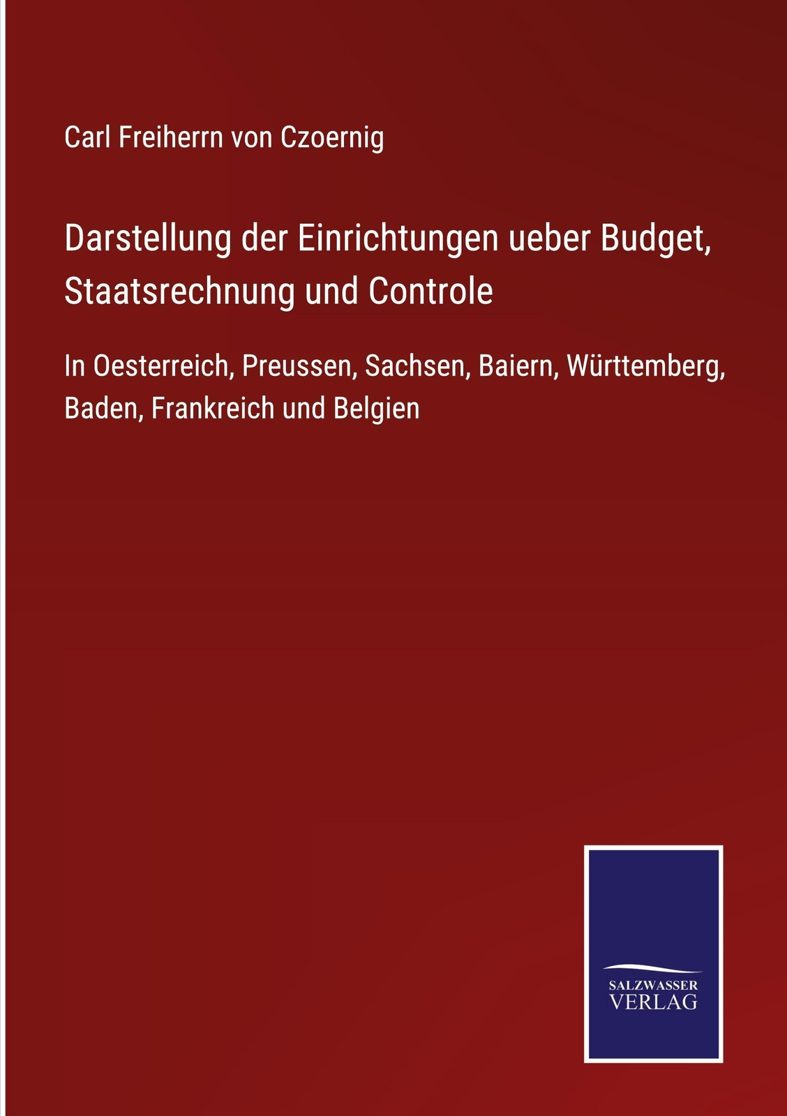 Thumbnail - Darstellung Der Einrichtungen Ueber Budget, Staatsrechnung U ...