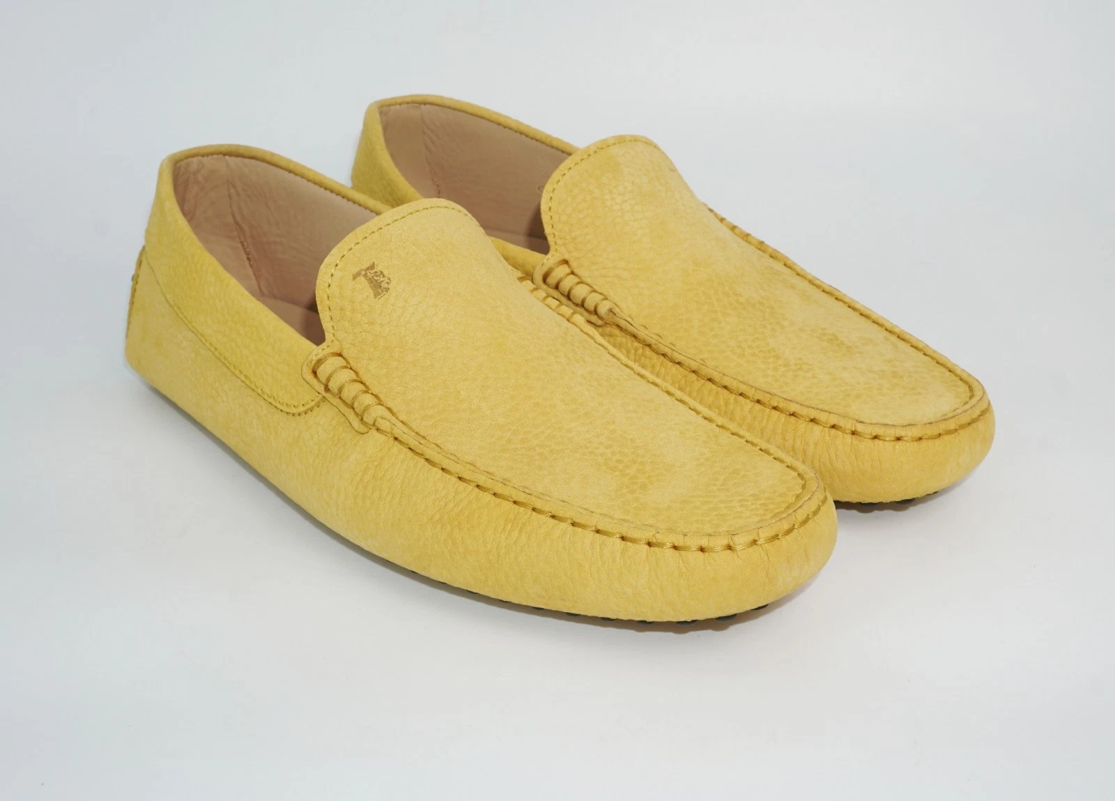 TOD’S Tod's Uomo Gommini Grana Nubuck Pelle Driver Giallo Prezzo al pubblico consigliato $445