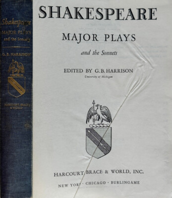 Buch SHAKESPEARE MAJOR PLAYS and the Sonnets, 1090 Seiten, geb. Ausgabe 1958