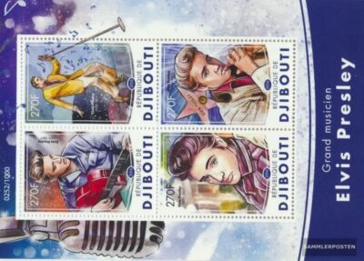 Djibouti 2017 – Feuille Miniature Minéraux MNH, Timbre Neuf