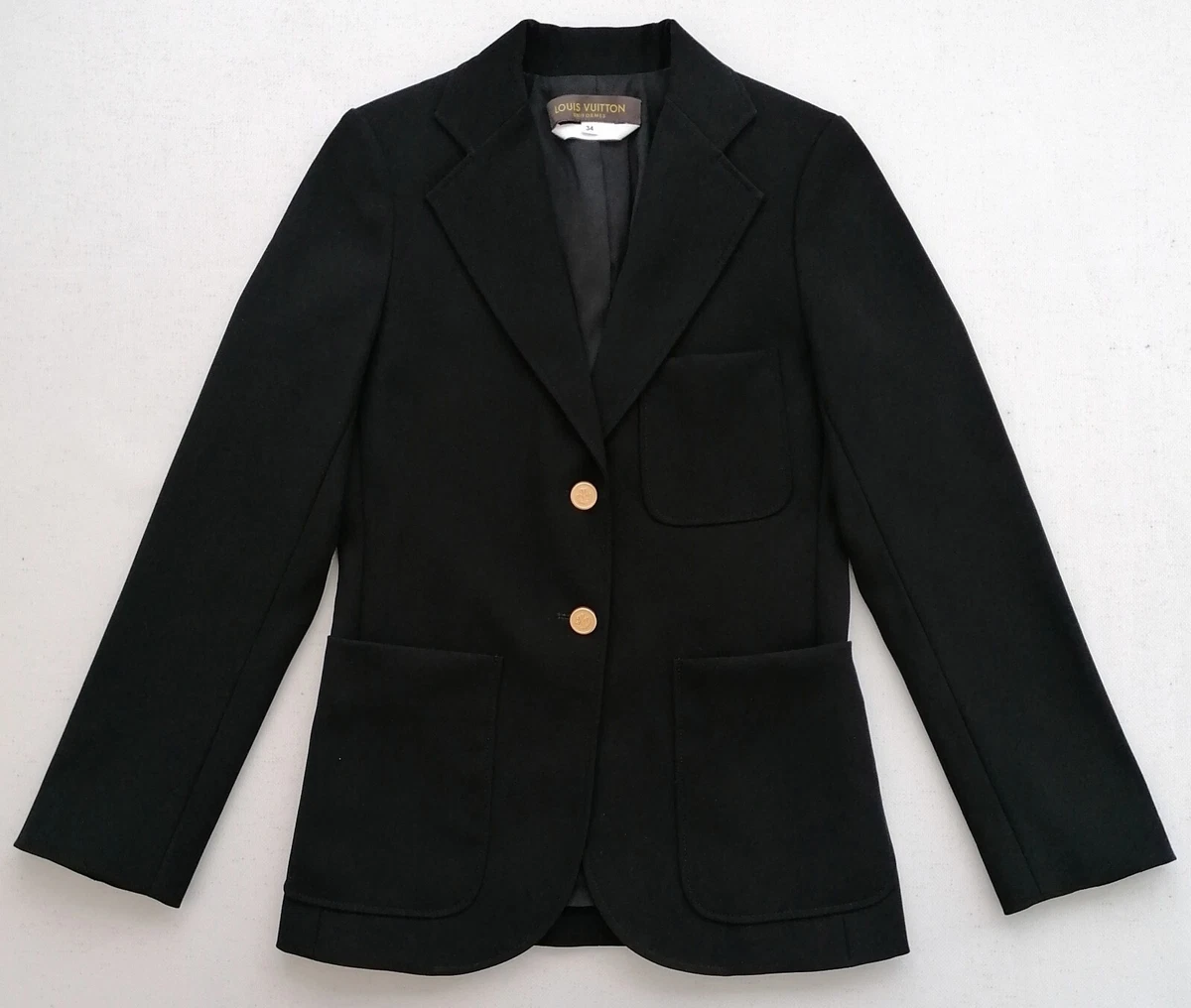 Louis Vuitton Uniform women jacket Blazer Black Size 34