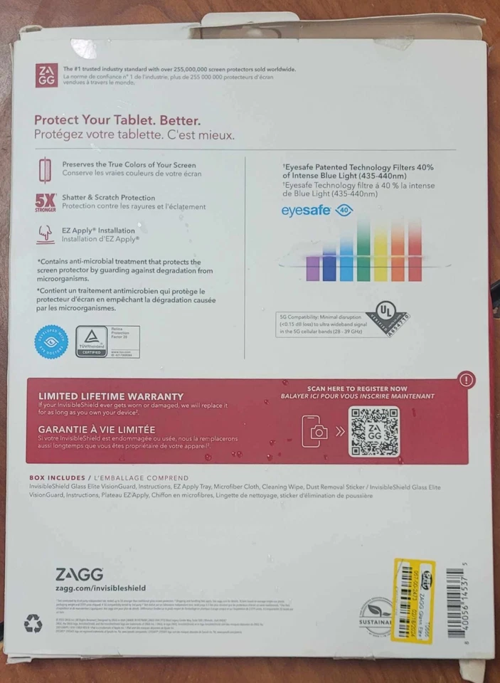ZAGG Glass Elite VG for 11-inch Apple iPad Pro, iPad Air Gen. 4/5 in Damaged Box - Image 3 of 3