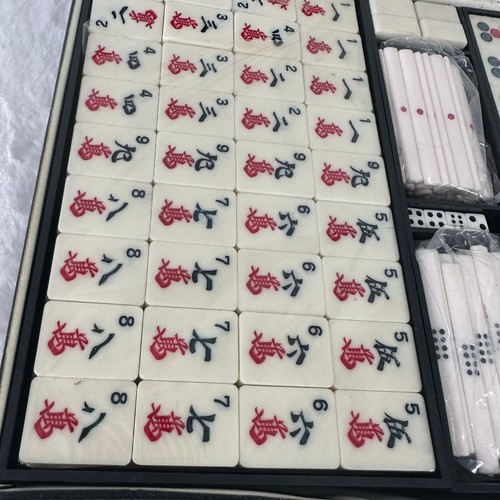 Vintage Mahjong Set With Carrying Case sealed in plastic READ - 第 2/6 張圖片