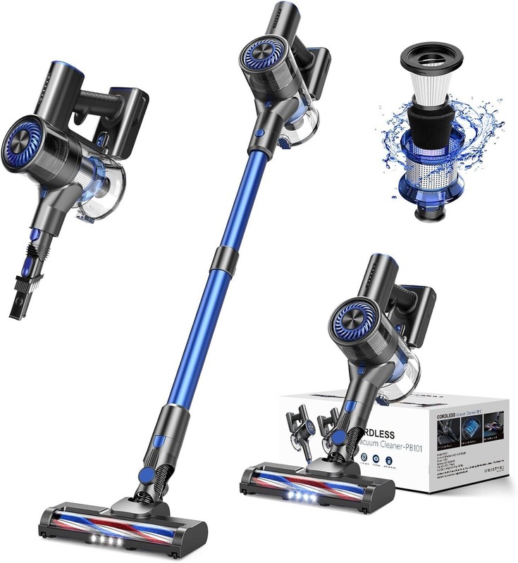 Vacuum Cleaner for Home, Cordless Stick Vacuum Cleaner with 80000 RPM High-Speed
