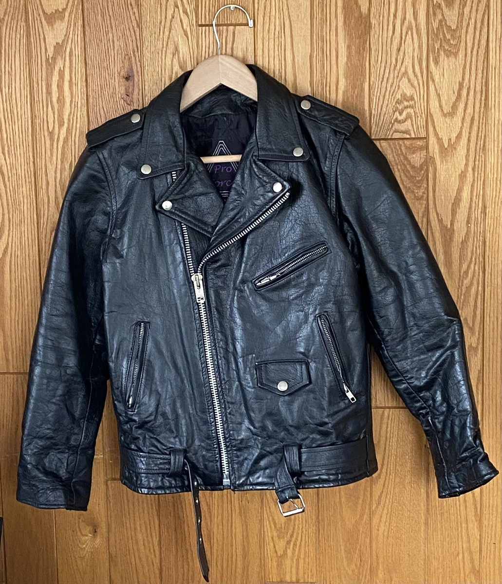 Leather biker jacket size clearance 20