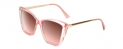 Kendall+Kylie KK5126 CHARLOTTE Cateye Sunglasses in Blush Crystal Gold/Pink 54mm