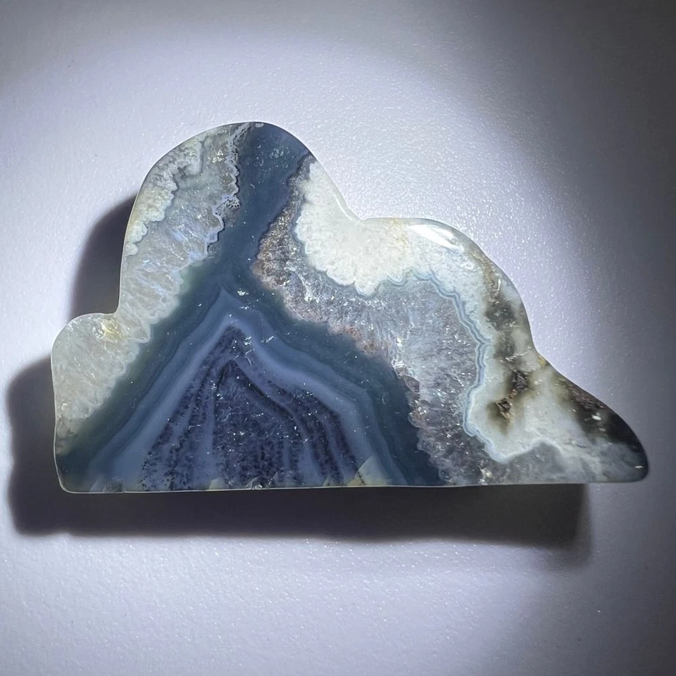 Tallado en nubes de ágata azul (#1) Foto 3 de 4