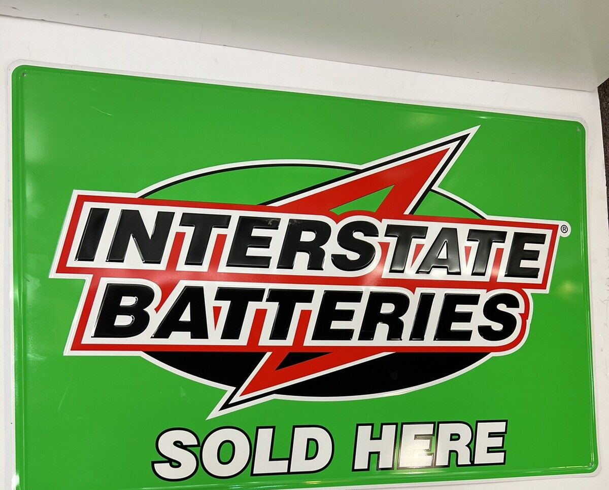 専用 インターステートバッテリーズ メタルサイン ディスプレイ アメリカ US インターステートバッテリーズ メタルサイン ディスプレイ
