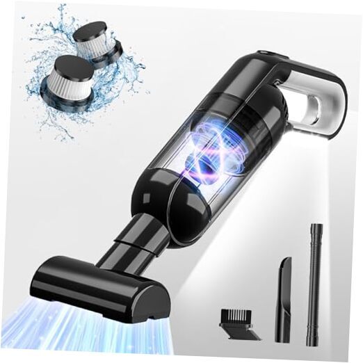 Handheld Vacuum Cordless, Portable Car Vacuum with LED Light,Rechargeable Hand-image