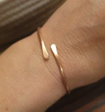 Dainty Adjustable Stacking Copper Bracelet, Copper Cuff, High Quality and Unisex