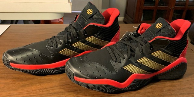 Adidas James Harden Stepback Black/Red Basketball Shoes Menâs Size 12 NEW! | eBay