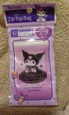 Daiso Sanrio KUROMI ZIP BAGS - New *US Seller*